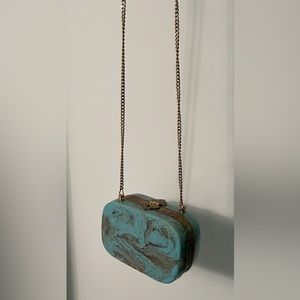 Marbled acrylic Box Clutch